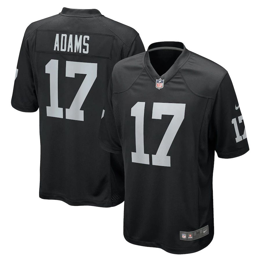 Men Las Vegas Raiders #17 Davante Adams Nike Black Game NFL Jersey